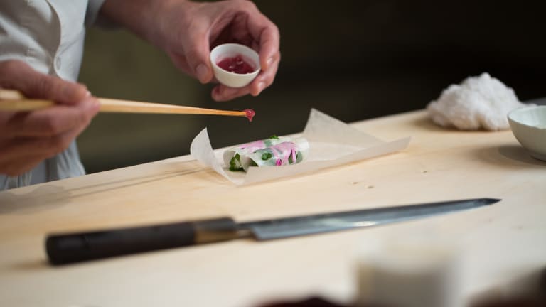 Watch America’s First 3 Star Michelin Sushi Chef Create Masterpieces