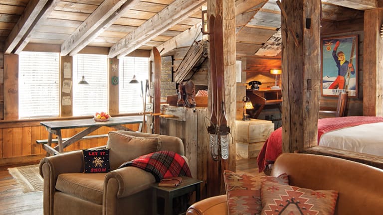 Inside A Stylish And Cozy Vermont Ski Lodge