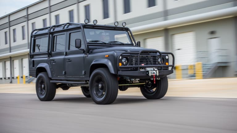 This Matte Black Custom Defender Has Style to Spare