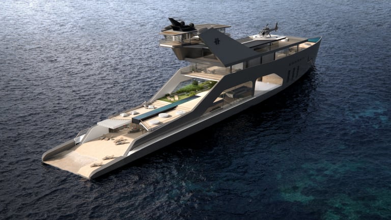 Finally, a Super Yacht With Its Own Private Beach