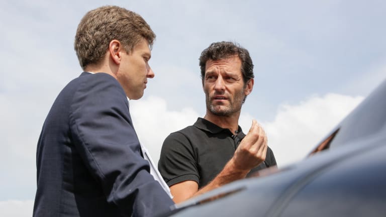 Watch Ex-Formula 1 Driver Mark Webber Test Drive the Porsche Mission E