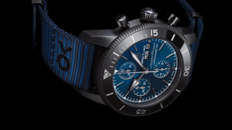 The Breitling x Outerknown Superocean Heritage II Chronograph 44 is a Deep Blue Beauty