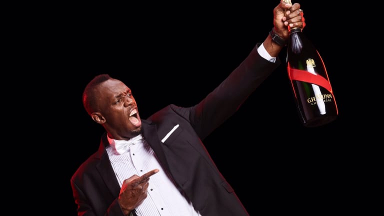 World's Fastest Man Usain Bolt Gets His Style On With Mumm Champagne