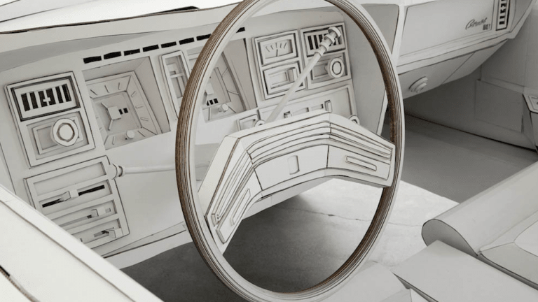 Awesome Artist Recreated A Lincoln Continental Complexly Out Of Cardboard