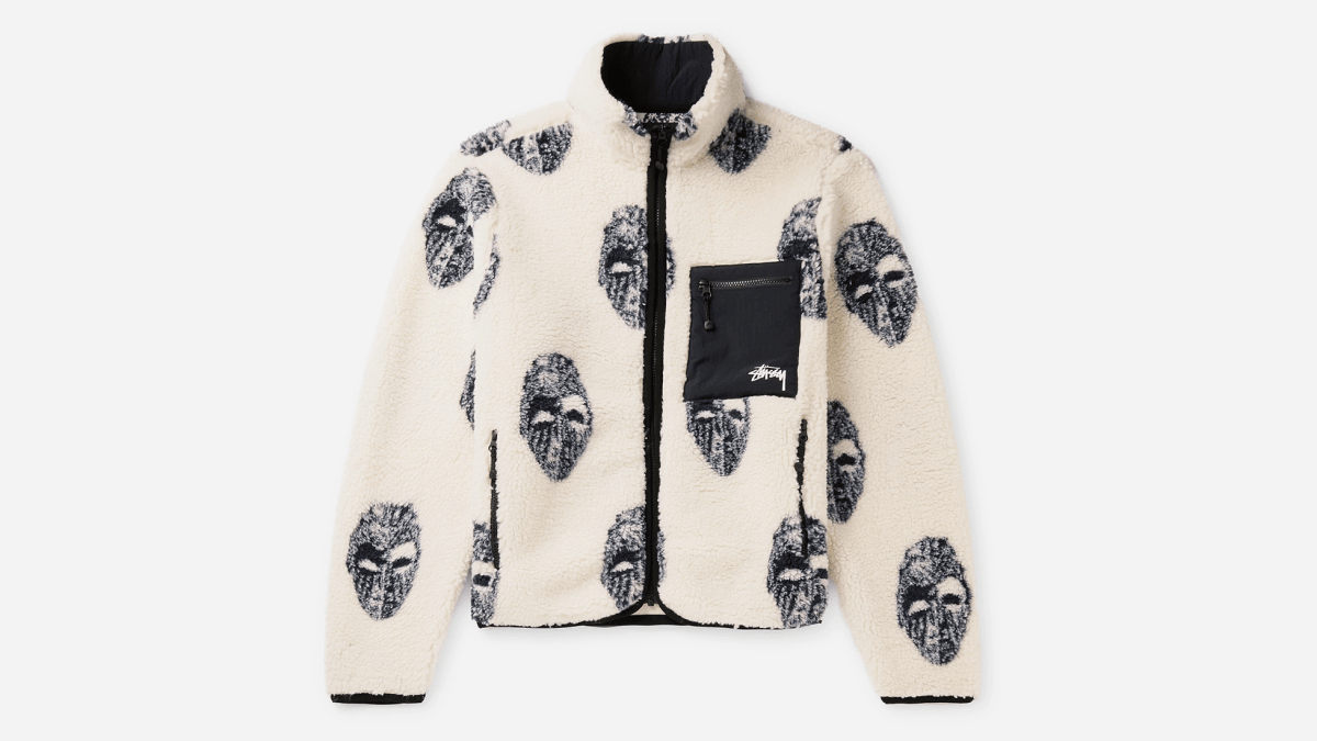 Stüssy - Nylon-Trimmed Printed Fleece Jacket - Neutrals Stussy