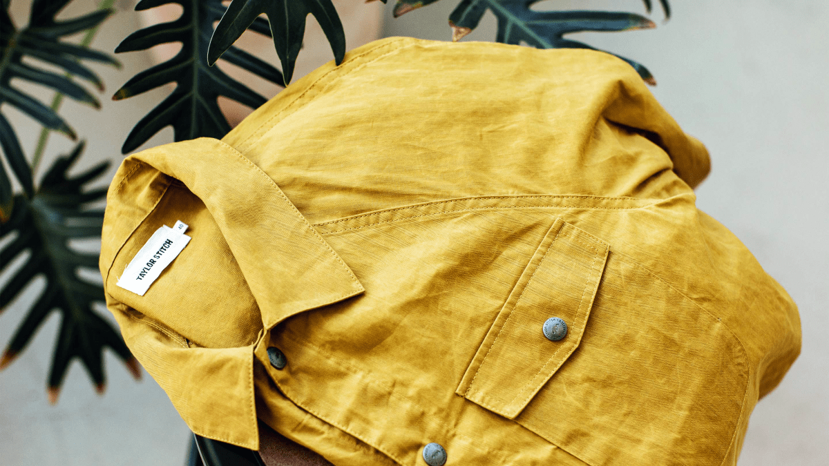 the lombardi jacket in mustard dry wax