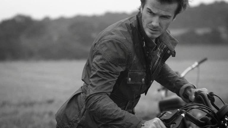 David beckham discount belstaff leather jacket