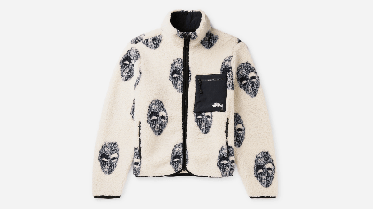【訳あり品】00s STUSSY アニマル柄　染み込みプリント　ジャケット STUSSY（ステューシー）の「STUSSY/ステューシー PATTERN SHERPA