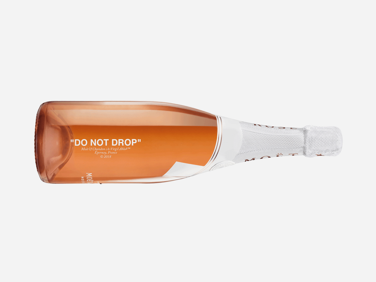 Virgil Abloh Off-White Moet & Chandon Nectar Imperial Rose Champagne (DO  NOT DROP)