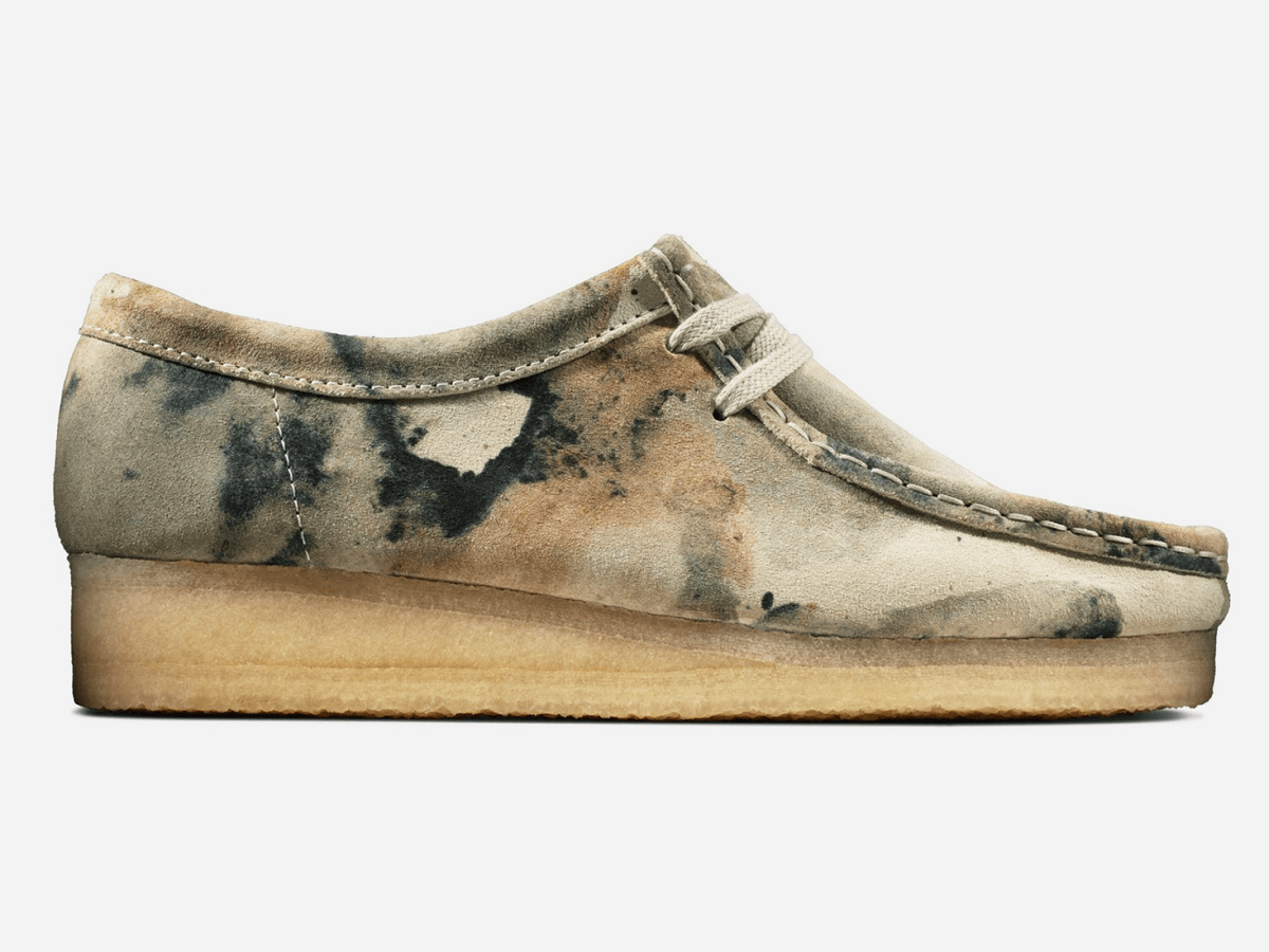 camo clarks wallabees