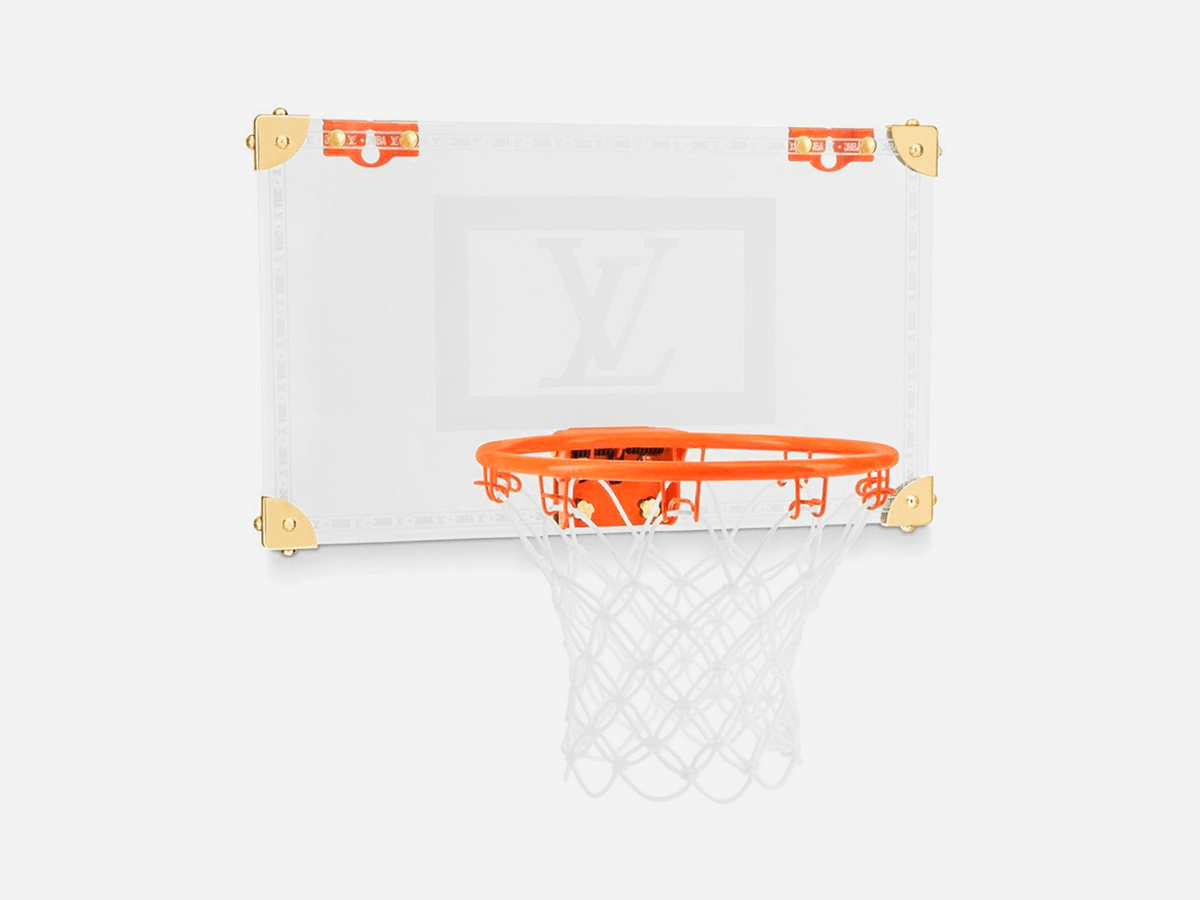 LOUIS VUITTON X NBA Plexiglass Monogram Basketball Hoop and Mini Basketball  Transparent Gold Orange 946770