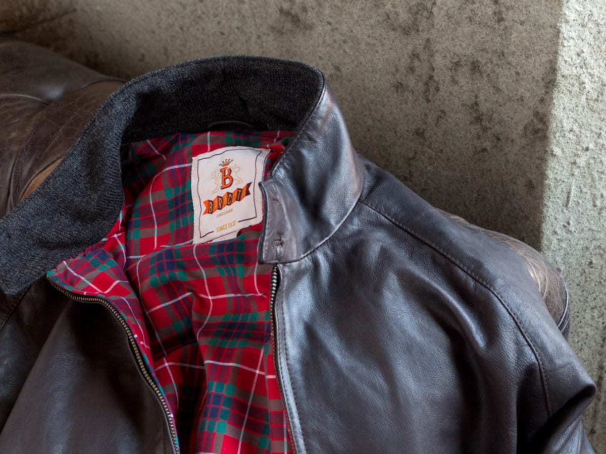 Baracuta g9 leather top