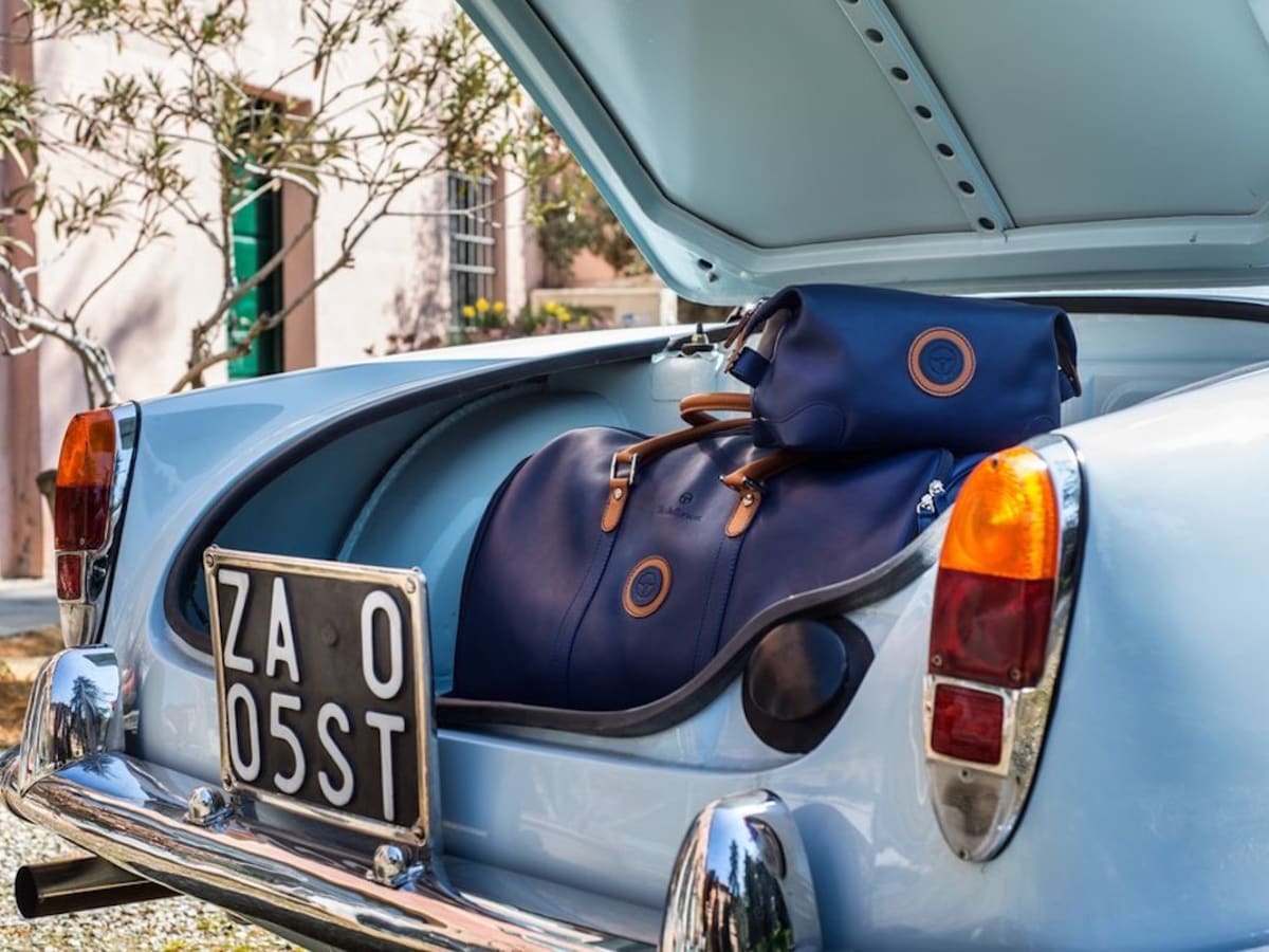 Classic car luggage on sale