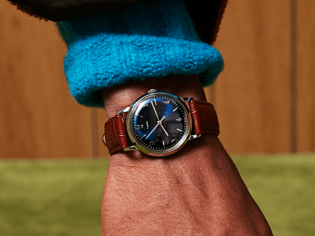 Todd Snyder and Timex Update the Marlin With Blue Sunray Dial Airows