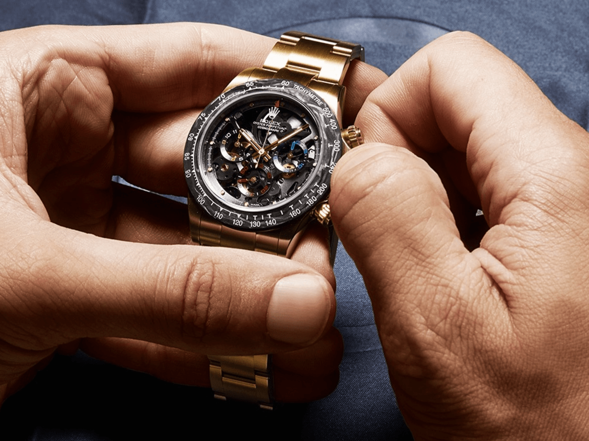 This Solid Gold Skeleton Dial Rolex Daytona Is So Pretty It Hurts