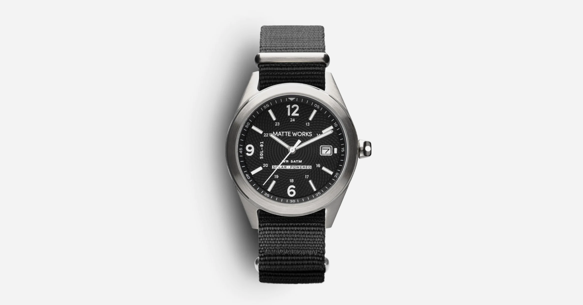 The Score: Save Big on the Matte Works Solution-01 Solar Watch