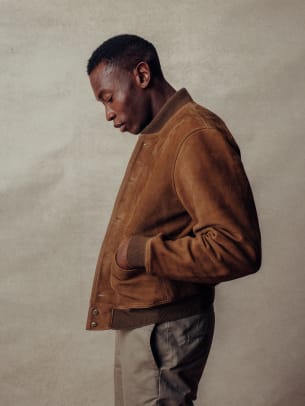 Buck mason leather bomber jacket shop