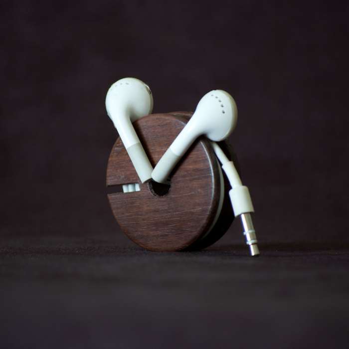 Wood Earbud Organizer Airows