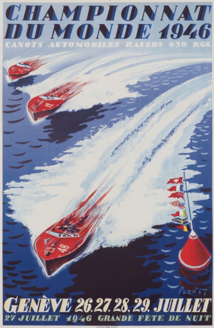 gorgeously designed vintage boating posters - airows