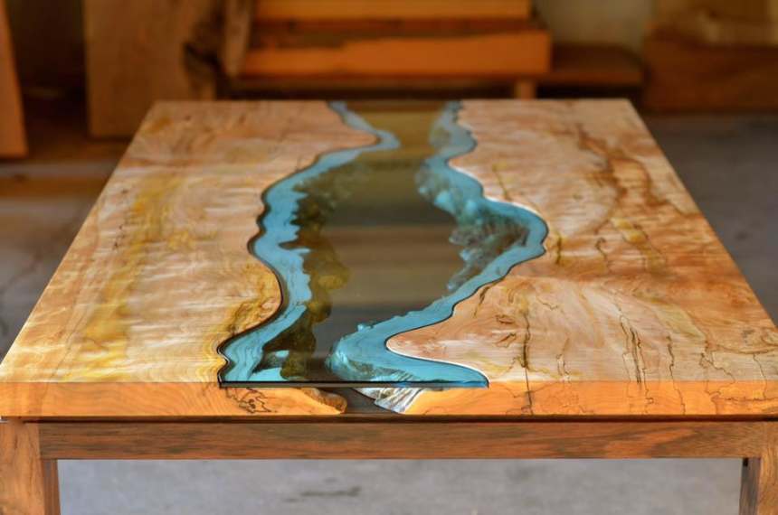 These Wood Tables Embedded With Glass Rivers Will Blow You Away Airows