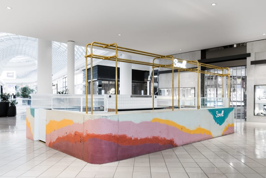 This Concrete-Clad Ice Cream Bar Is Layered With Tasteful Colors - Airows