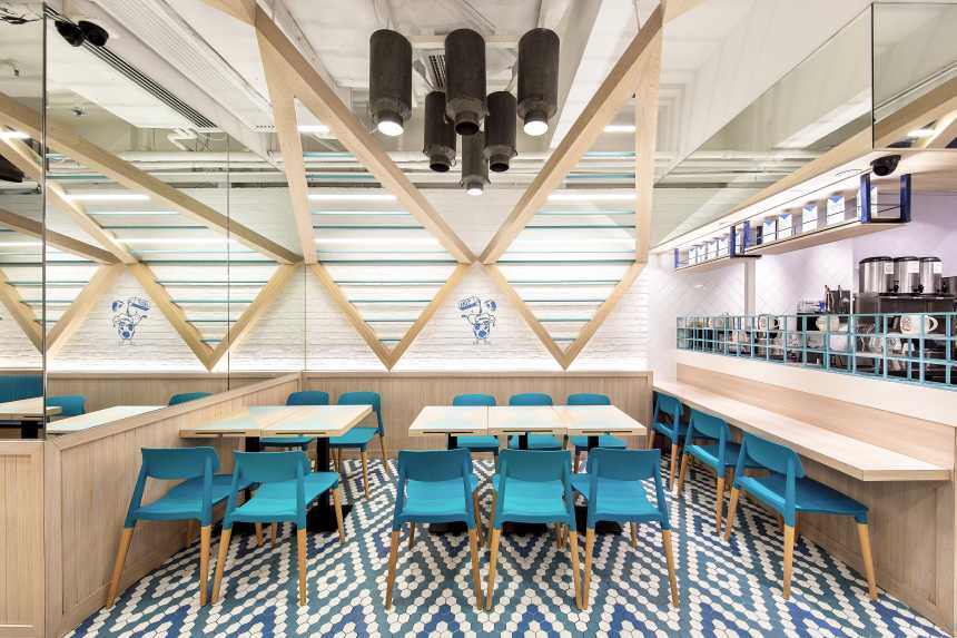 This Geometric Hong Kong Restaurant Pays Homage to Classic Dairy Farms