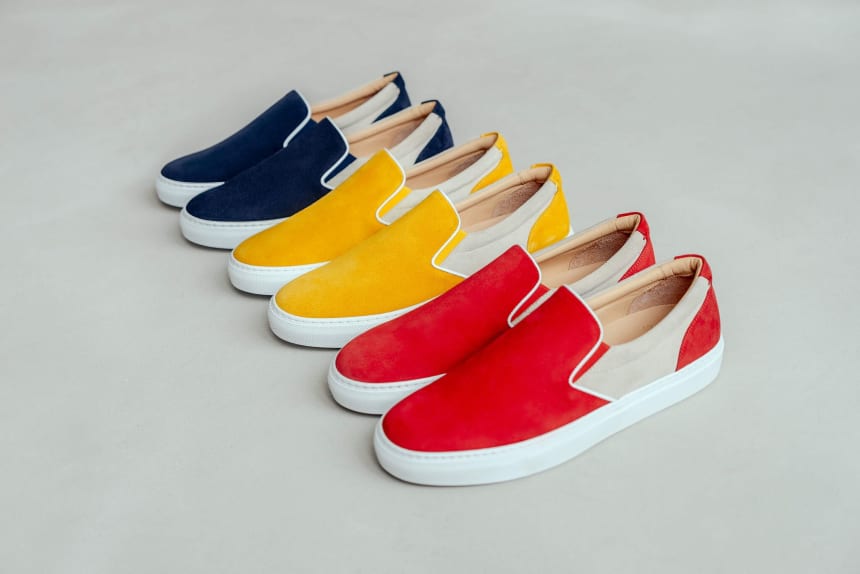 suede slip ons womens