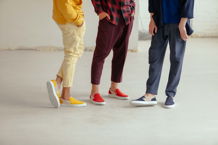 suede slip ons