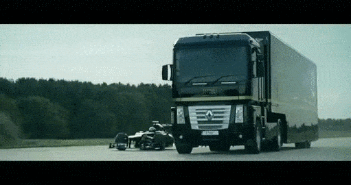 Watch This Semi Truck Jump Over A Formula 1 Car Airows