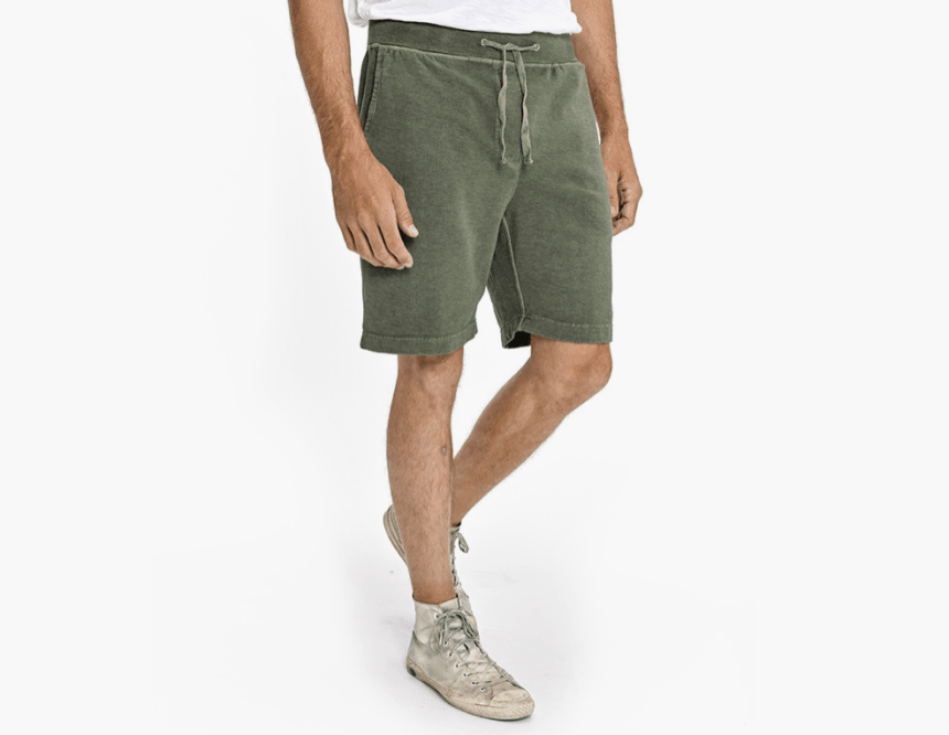 olive green sweatshorts