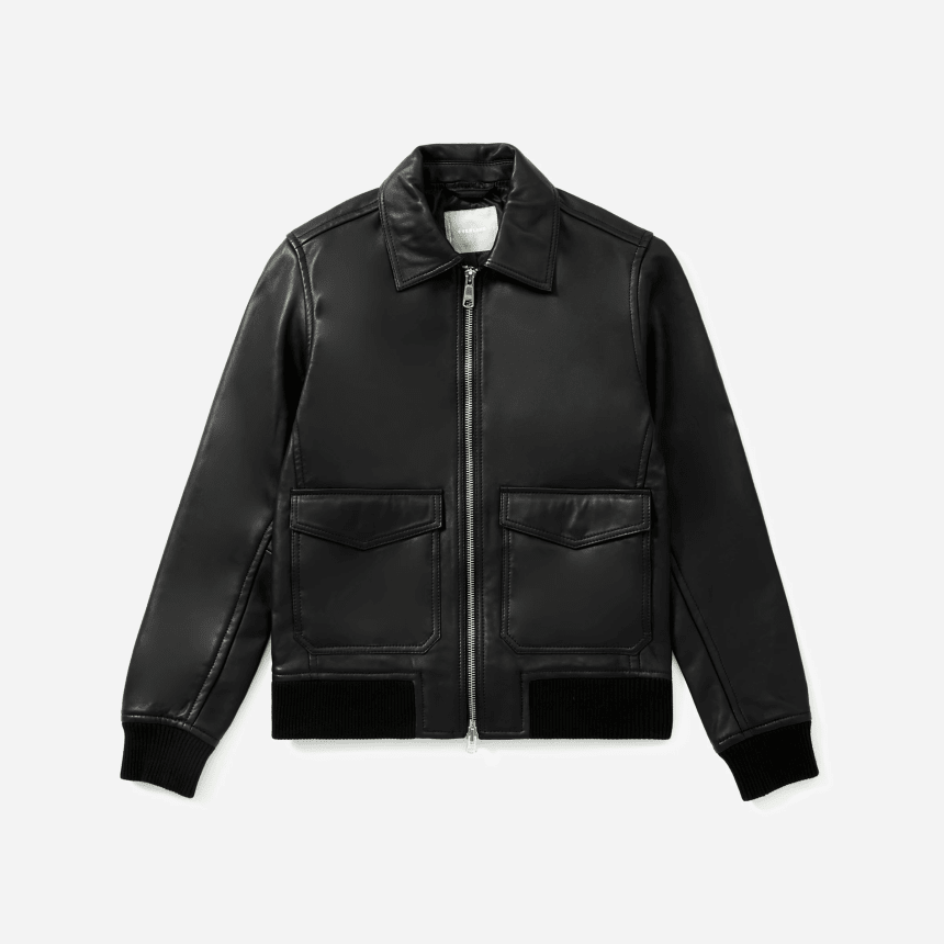 Everlane's New Leather Bomber Jacket Is a Steal at Under $300 - Airows