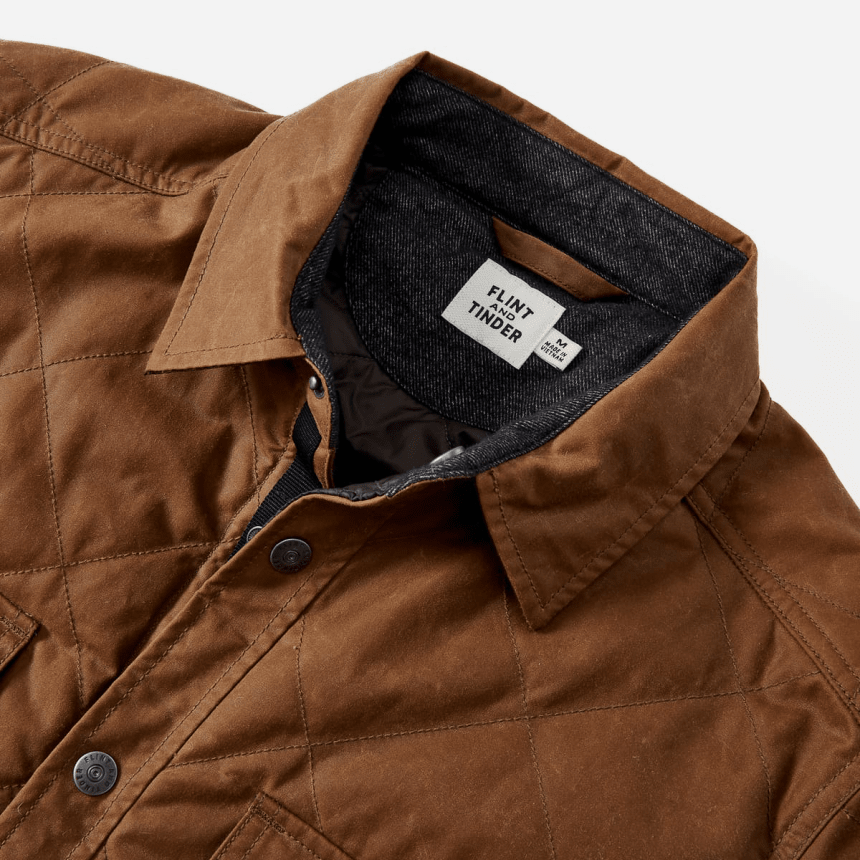 Flint and Tinder's Quilted Waxed Shirt Jacket Goes Above and Beyond
