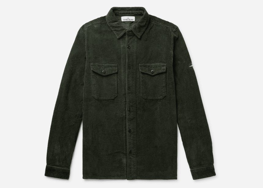 corduroy stone island shirt