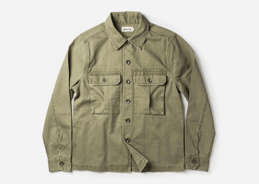 This MilitaryInspired Shirt Jacket Is a New Take on Organic Cotton