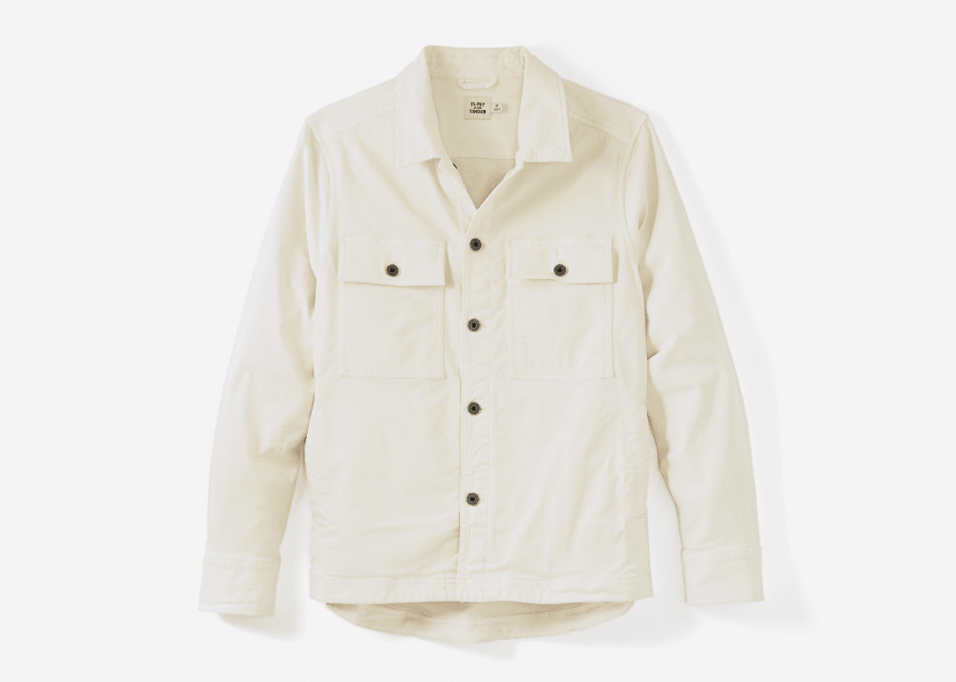 The Score A Clean, MilitaryInspired Shirt Jacket Hits the Sale