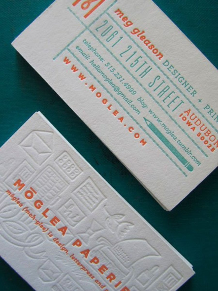 24 Beautiful Examples Of Letterpress Business Cards Airows