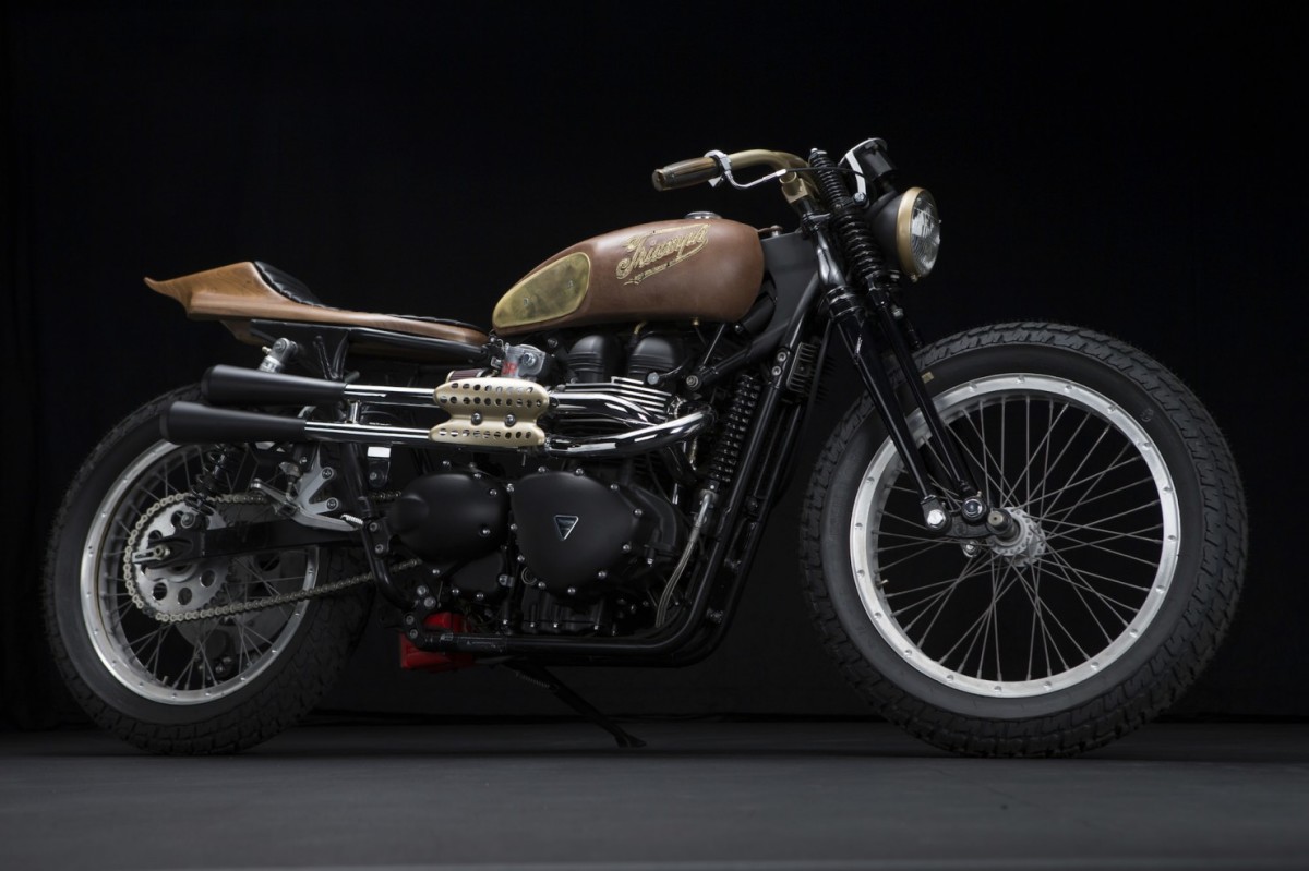 You Ll Want This Custom Triumph Flat Trackers In Your Garage Airows