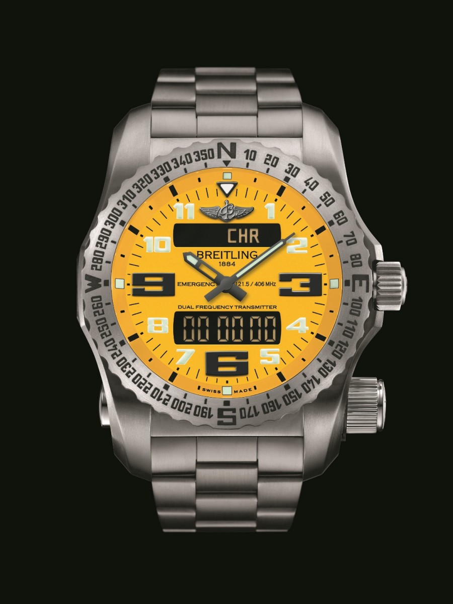 Breitling Emergency II Cobra Yellow Dial_Front