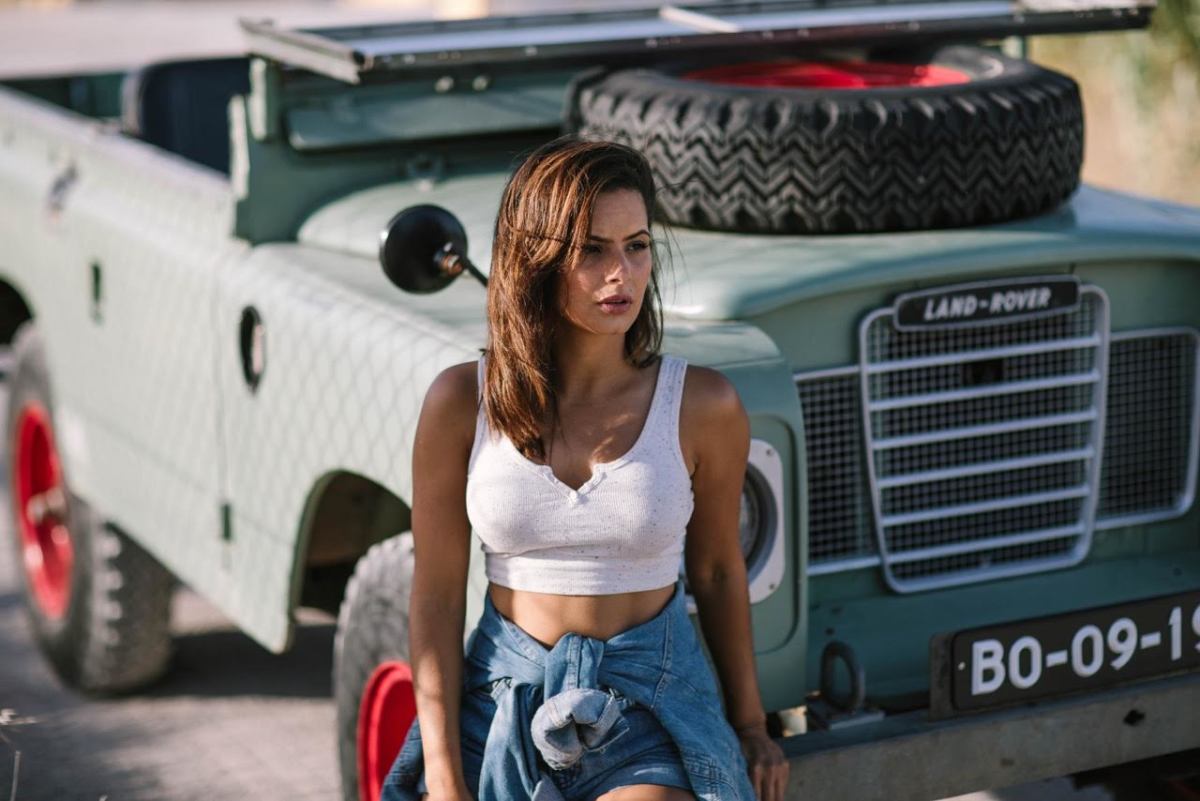 Nothing Goes Together Like a Gorgeous Girl and Land Rover Series III