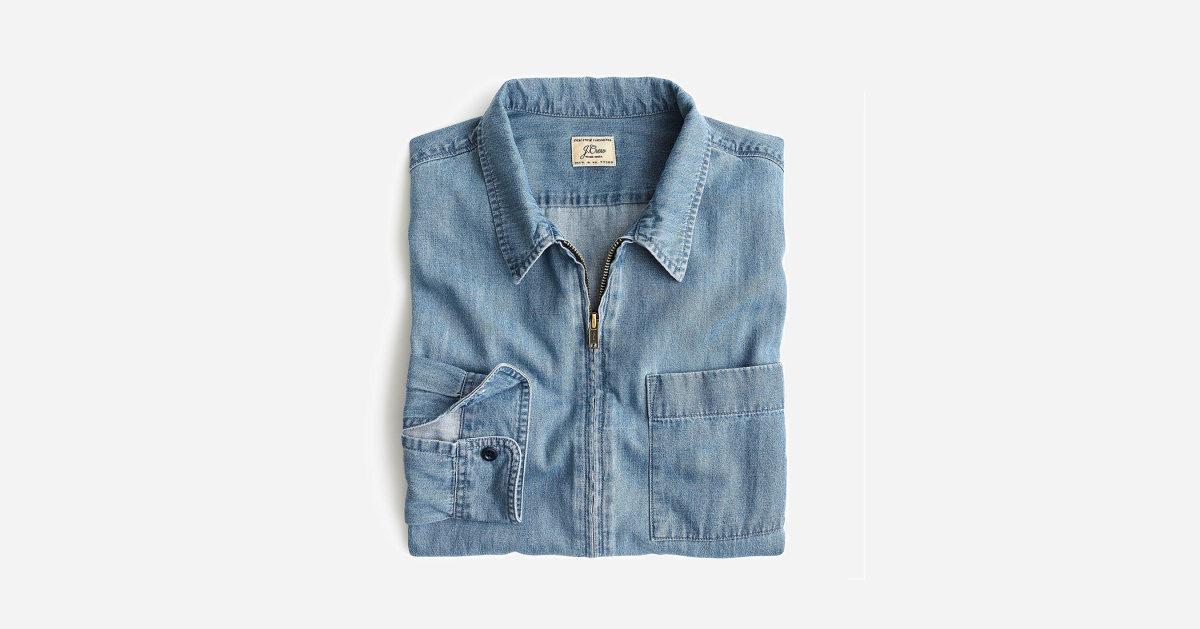 J.Crew's Zip-Front Denim Overshirt Is All Kinds of Cool - Airows