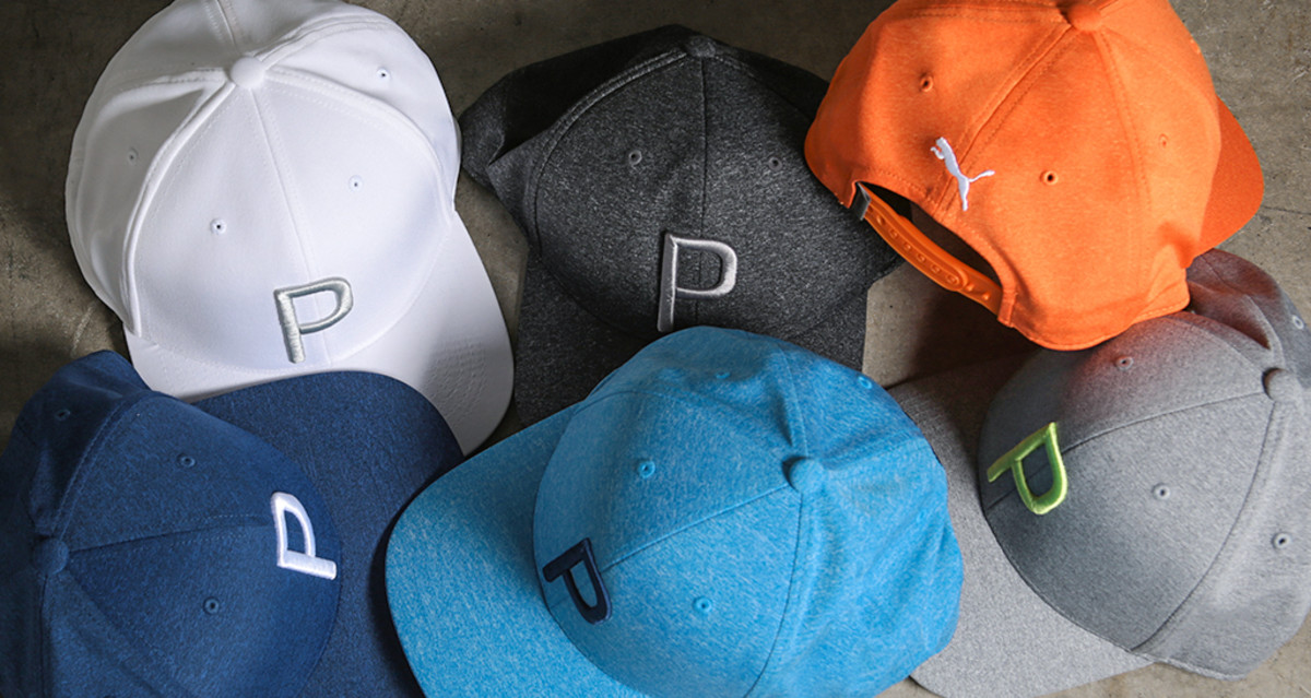 rickie fowler p on his hat