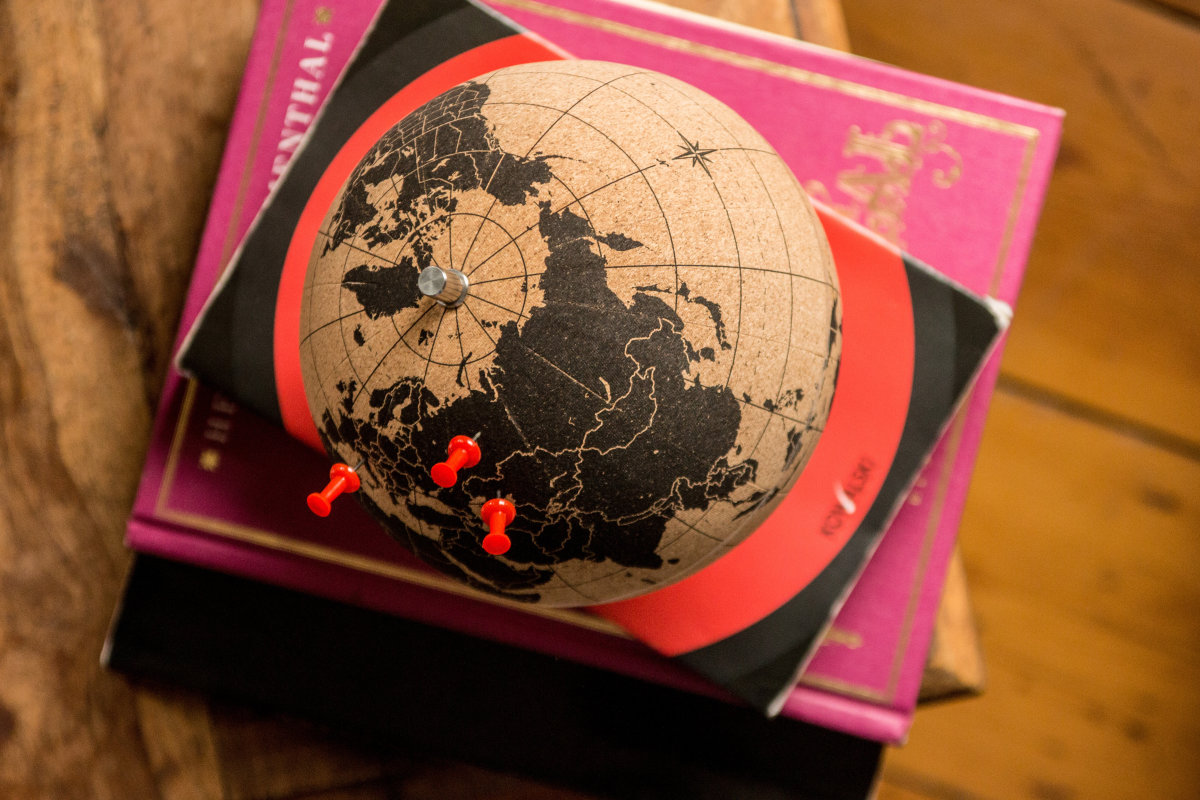 Track Your Adventures With This Stylish Cork Globe Airows