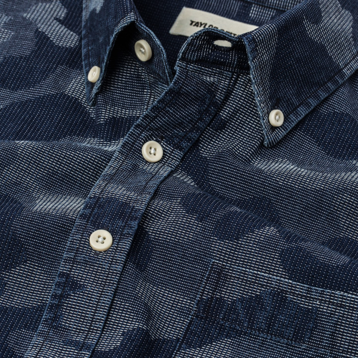 Taylor Stitch's Indigo Jacquard Shirt Is the Right Way to Do Camo This ...