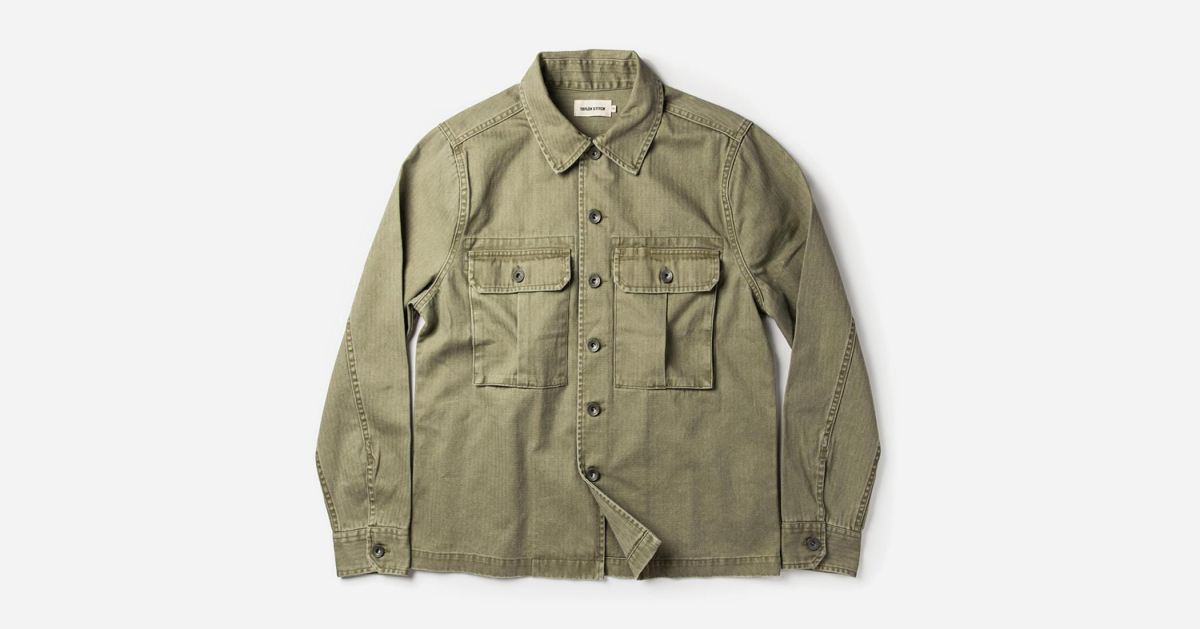 This MilitaryInspired Shirt Jacket Is a New Take on Organic Cotton