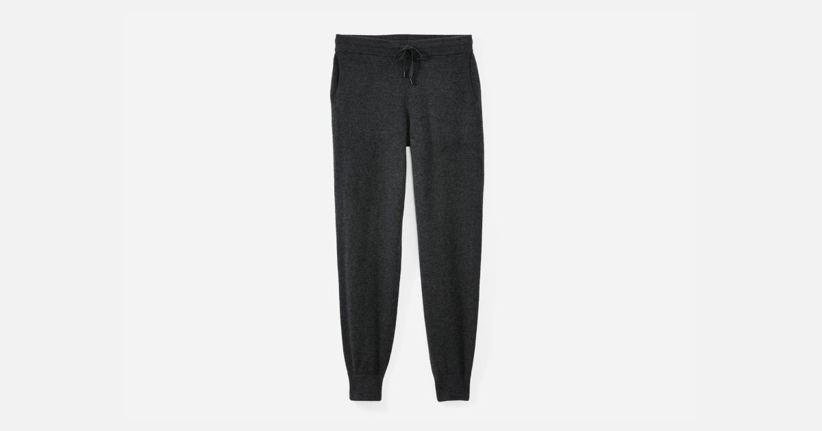 black cashmere sweatpants