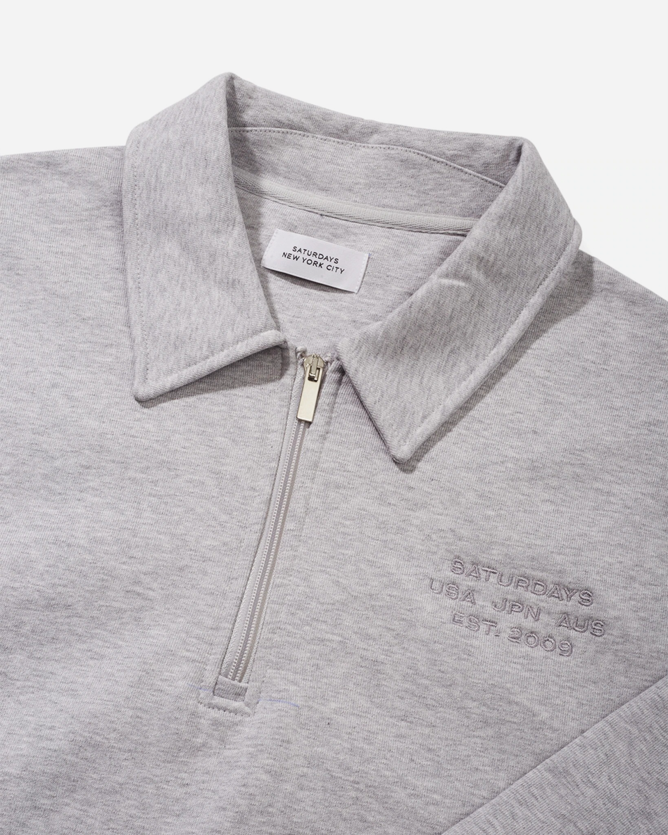 Saturdays NYC Releases a Crisp, Easy Quarter-Zip Sweatshirt - Airows